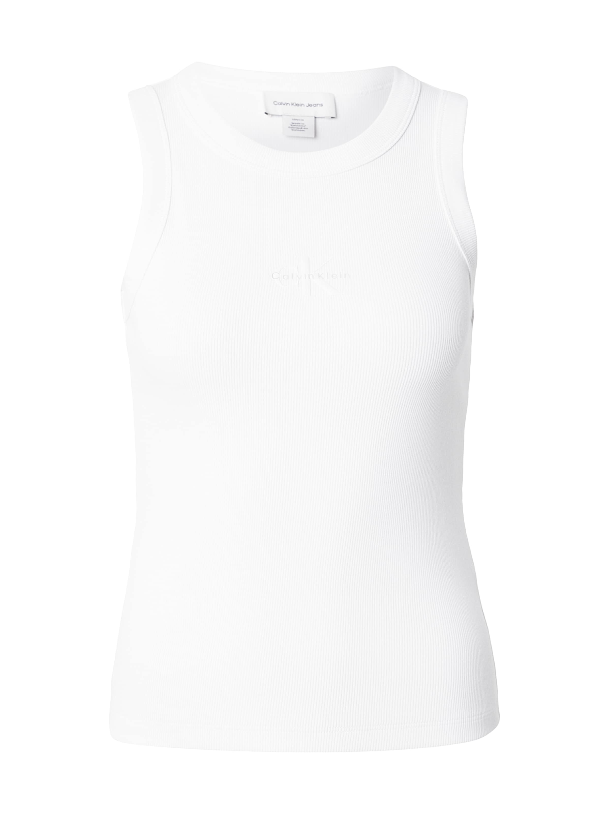 Calvin Klein Jeans Top - Biela: predná strana