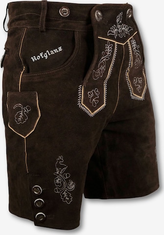 Hofglanz Regular Lederhose in Braun: Vorderseite