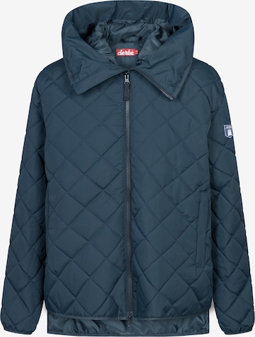 Derbe Between-Season Jacket 'Quiltby Short' in Blue: front