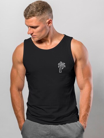 Neverless Shirt 'Palm Lineart' in Black