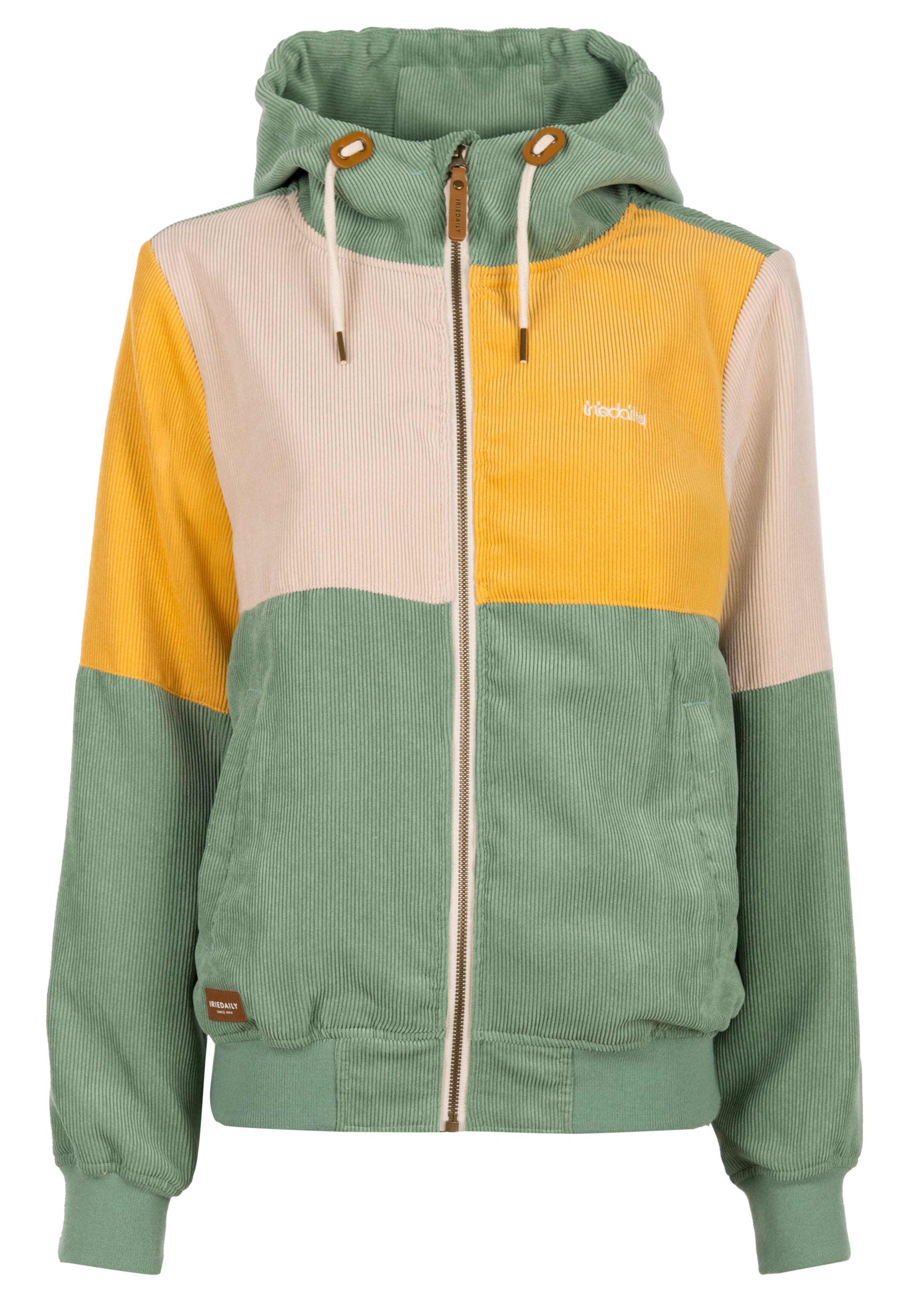Iriedaily Jacke 'Patchy' in Grün: Vorderseite