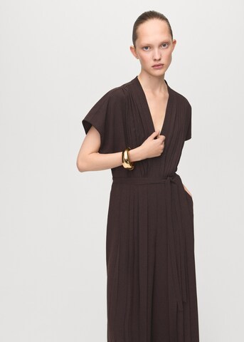 MANGO Jumpsuit 'Pleated' in Brown
