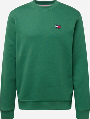 Sweat-shirt Tommy Jeans en vert : devant