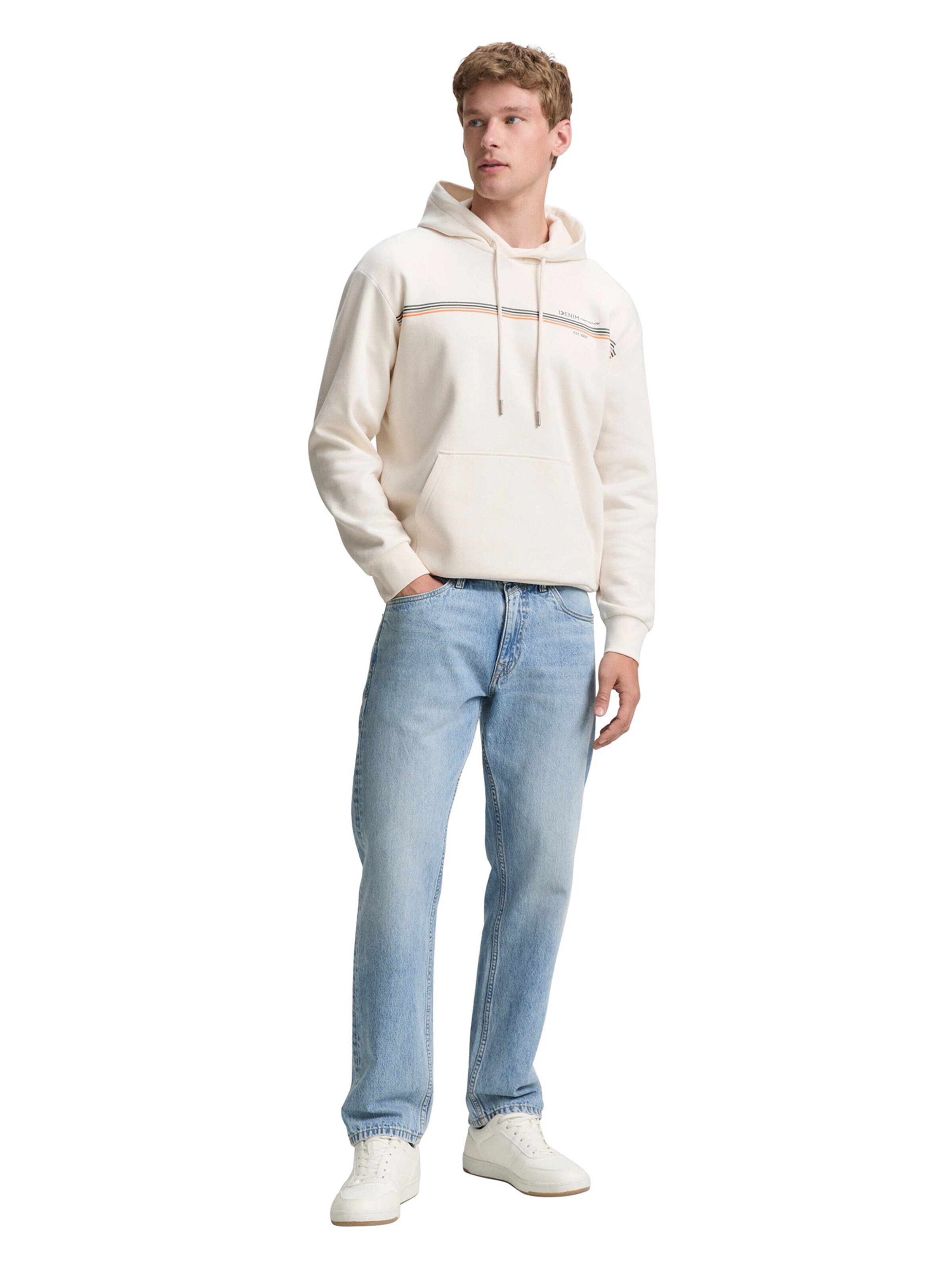 TOM TAILOR DENIM Sweatshirt in White