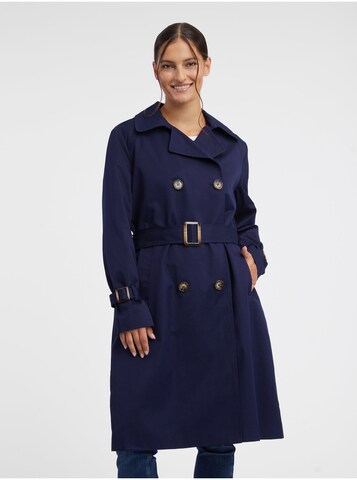 Orsay Between-Seasons Coat in Blue: front