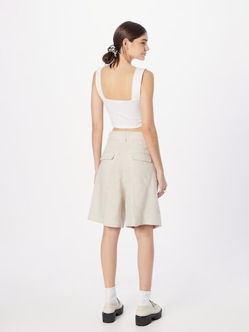 Banana Republic Wide leg Παντελόνι πλισέ σε λευκό