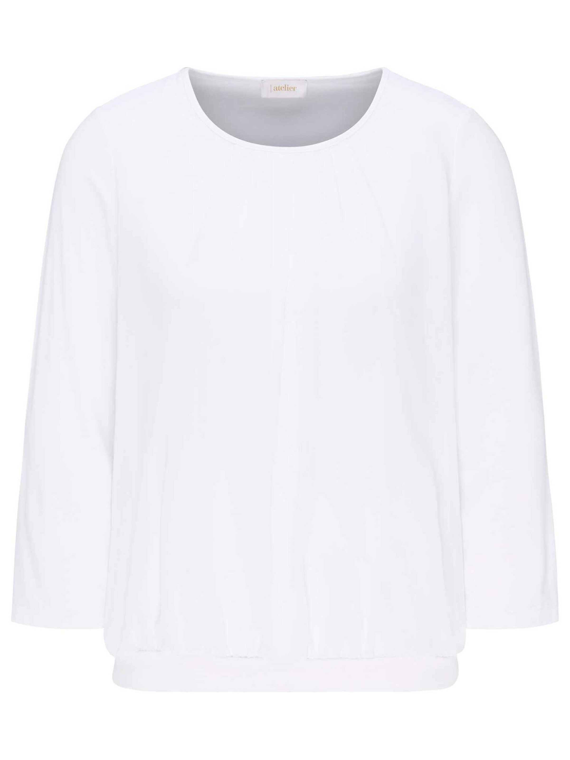 Goldner Bluse in Weiß: Vorderseite