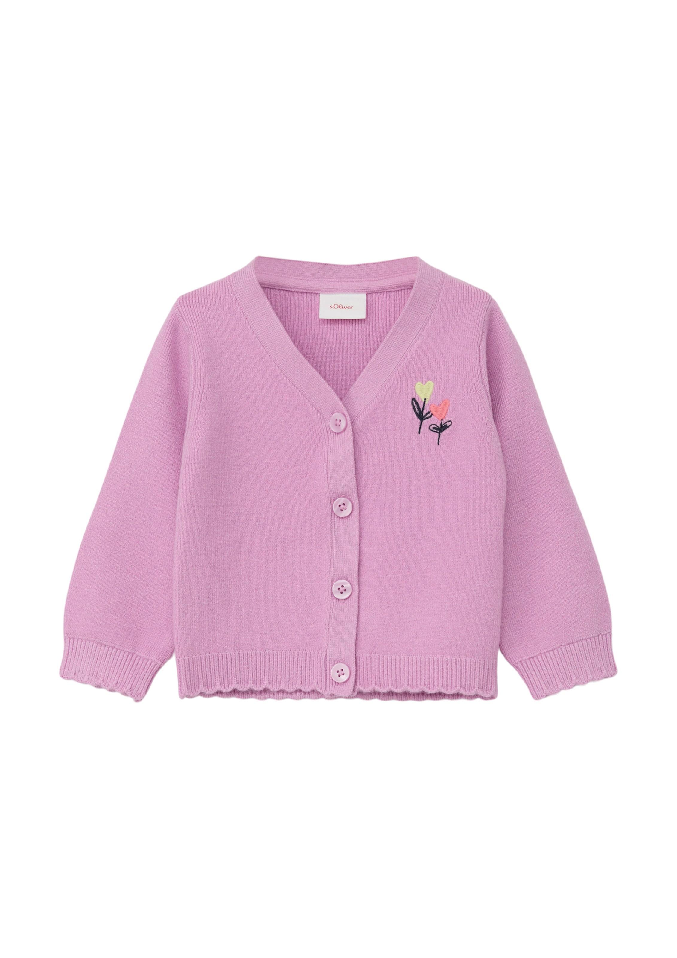 s.Oliver Gebreid vest in Roze: voorkant
