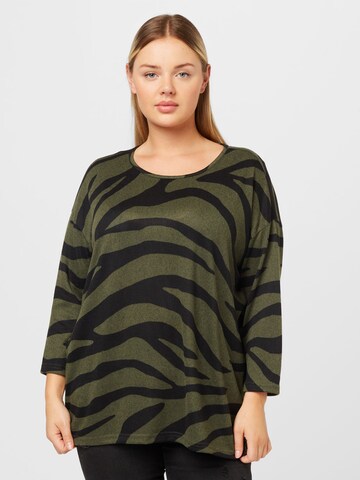 ONLY Carmakoma Shirt 'Alba' in Green: front