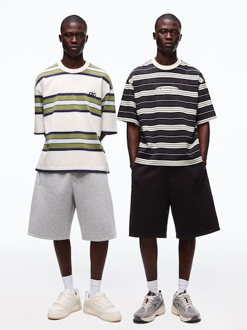 Bershka Loosefit Kalhoty – šedá