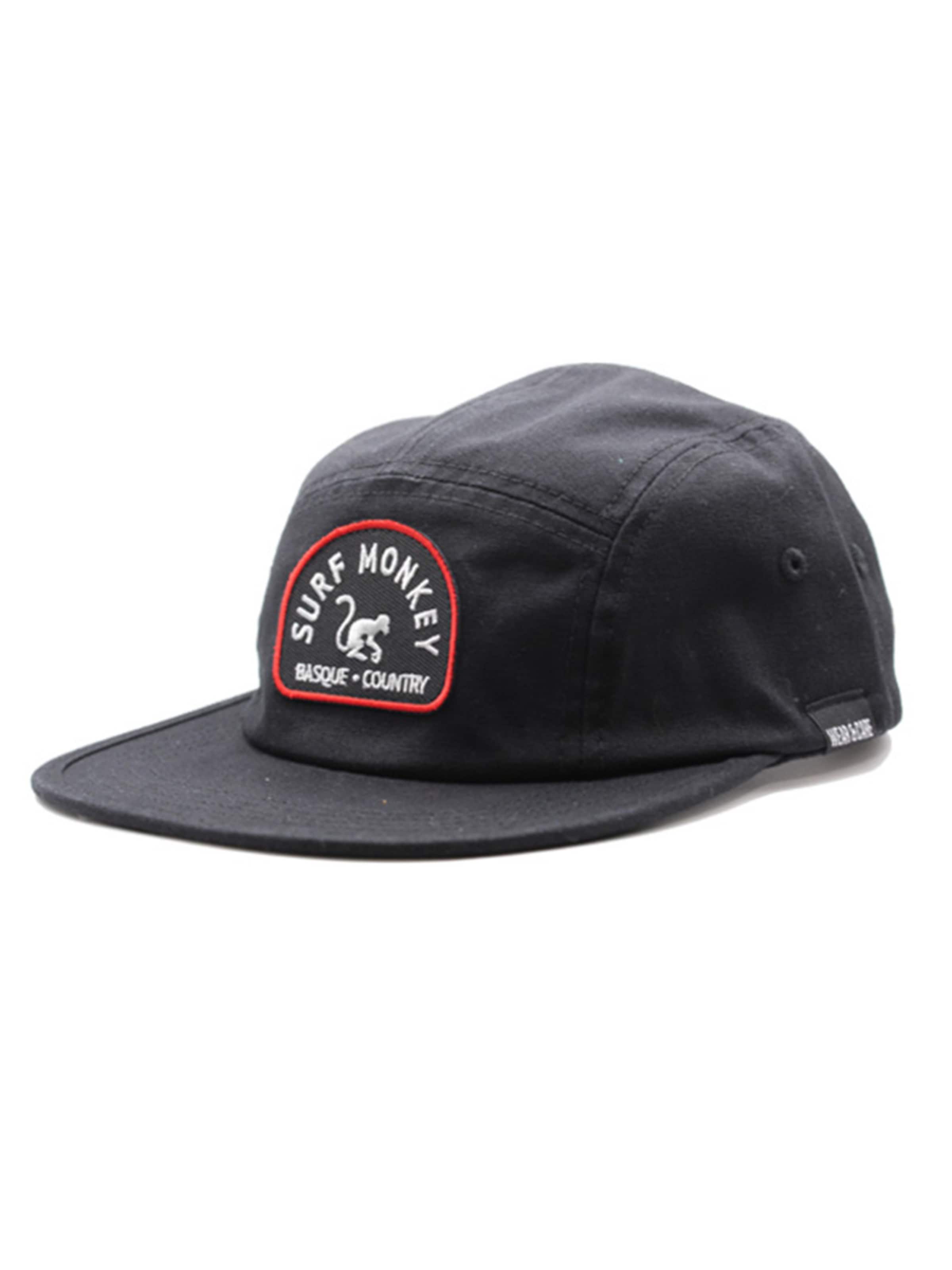 Surf Monkey Cap in Black: front