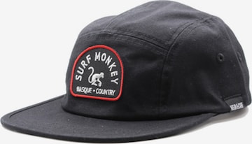Surf Monkey Cap in Black: front