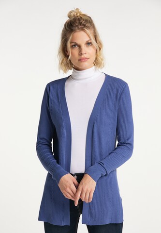 usha BLUE LABEL Knit Cardigan in Blue: front