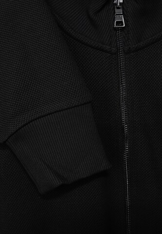 Street One MEN Zip-Up Hoodie in Black