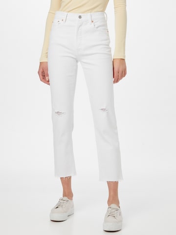 GAP Regular Jeans in Wit: voorkant