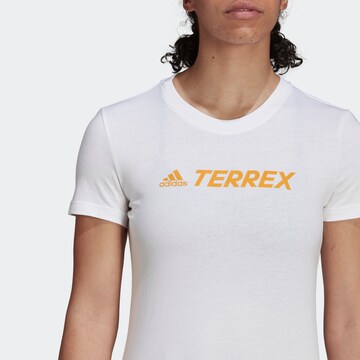 ADIDAS TERREX Skinny Functioneel shirt in Wit