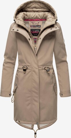 Manteau fonctionnel MARIKOO en beige : devant