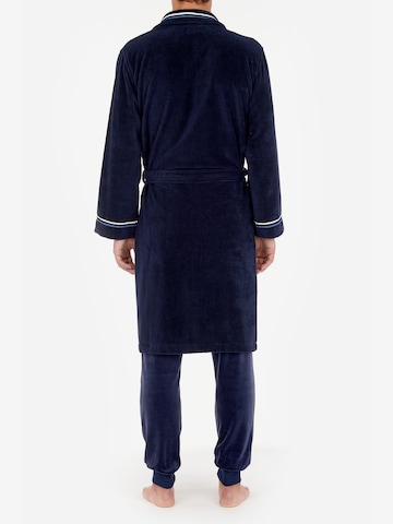 HOM Long Bathrobe 'Transat' in Blue