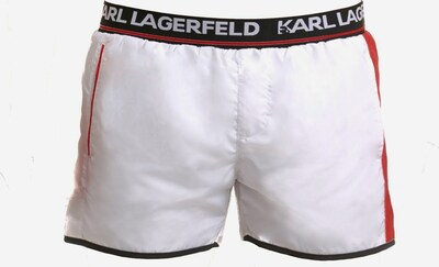 Karl Lagerfeld Badehose in rot / weiß, Produktansicht
