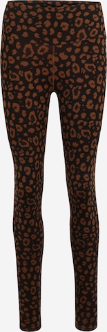 Hey Honey Skinny Workout Pants in Brown: front