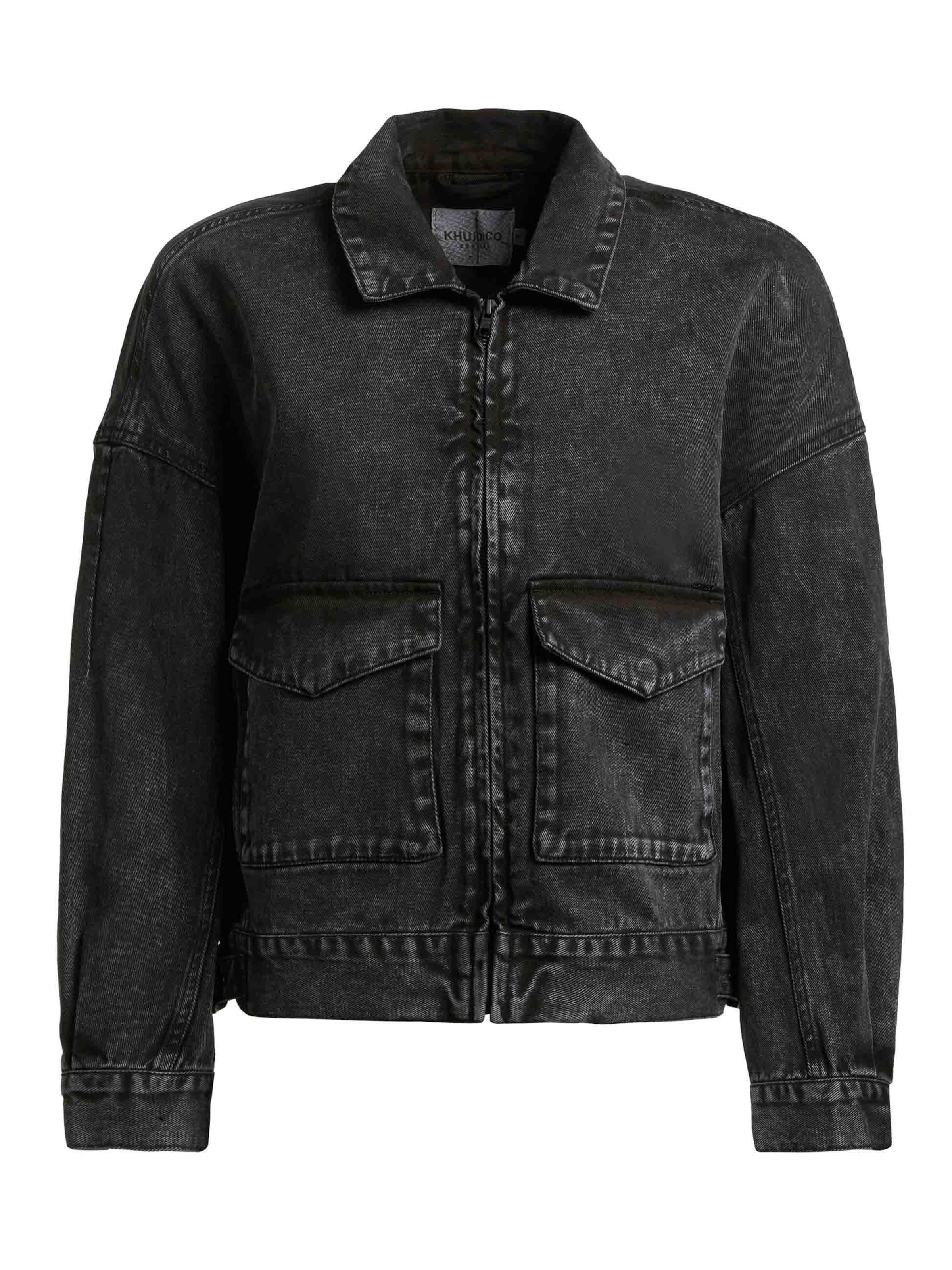 khujoPrijelazna jakna 'Nelina' - crna boja: prednji dio