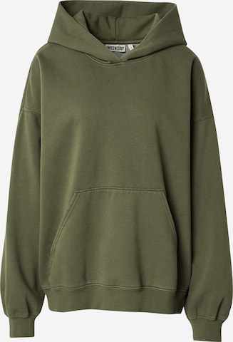 WEEKDAY Свитшот в Зеленый: спереди