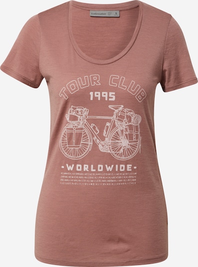 ICEBREAKER T-shirt fonctionnel 'Tech Lite SS Scoop Tour Club 1995' en rose ancienne / blanc, Vue avec produit
