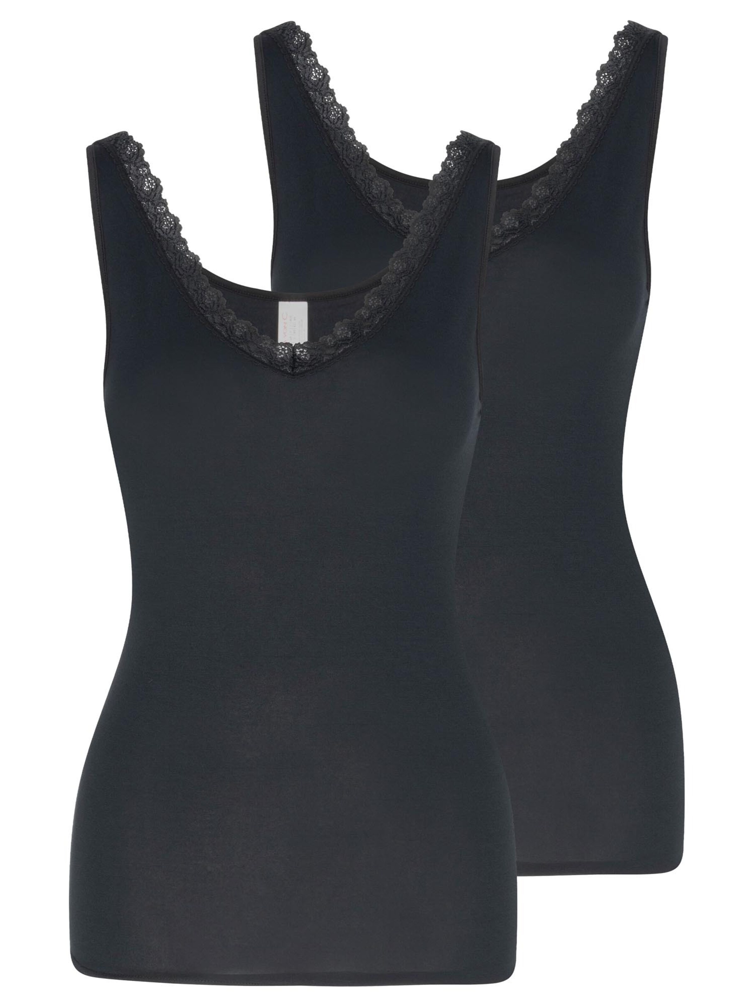 Nina von C. Undershirt 'Cosy' in Black: front