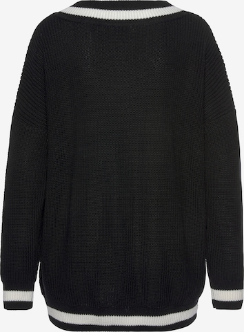 LASCANA Pullover in Schwarz