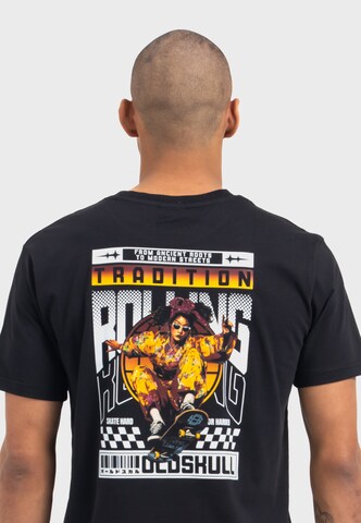 Oldskull Shirt 'Asian Geisha Flip' in Zwart