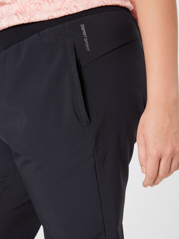 Esprit Sport Curvy Дънки Tapered Leg Функционален панталон в черно