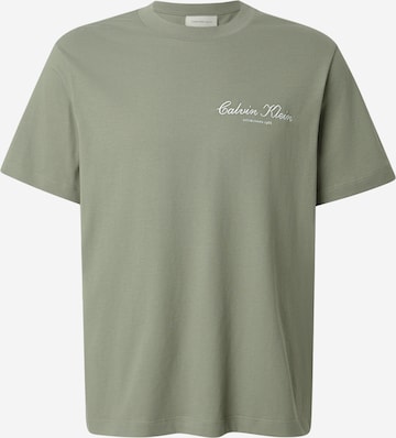 Calvin Klein Jeans Majica | zelena barva: sprednja stran