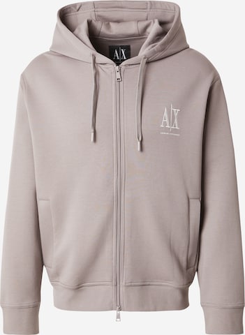 ARMANI EXCHANGE Кофта на молнии в Бежевый: спереди