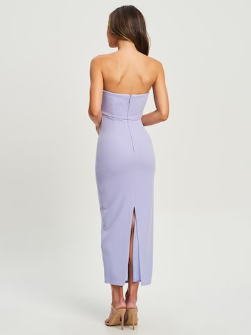 Tussah Dress 'JESSY' in Purple: back