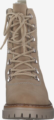 Rieker Lace-Up Ankle Boots in Beige