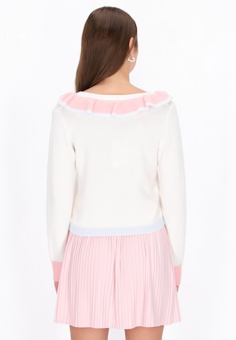 MYMO Knit Cardigan 'Back To School' in White