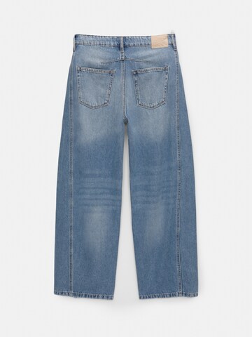 Wide Leg Jean Pull&Bear en bleu