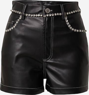 Nasty Gal - Regular Calças em preto: frente