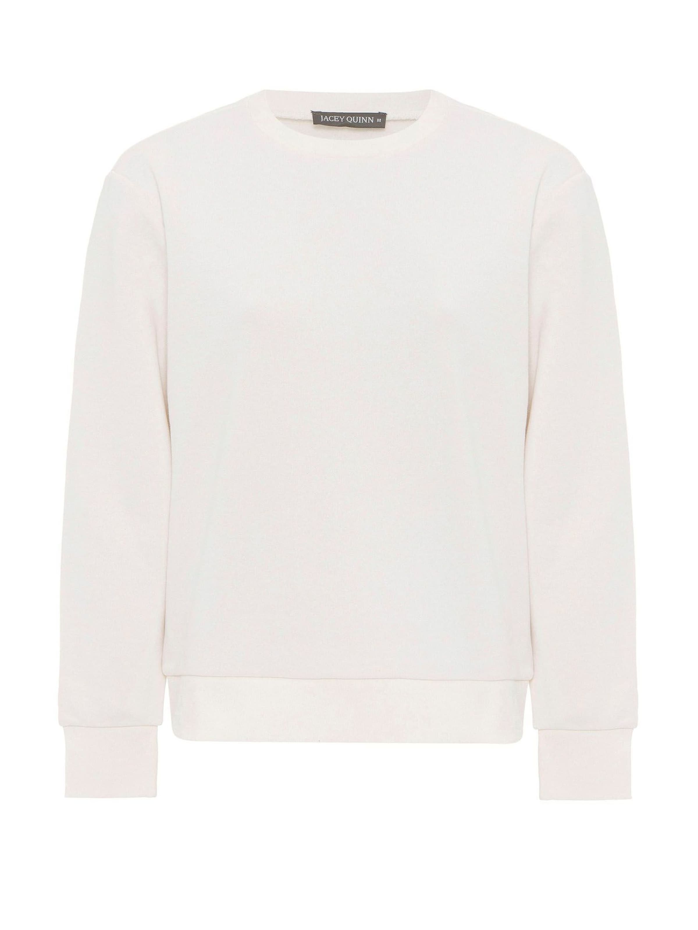 Jacey Quinn Sweatshirt in White: front