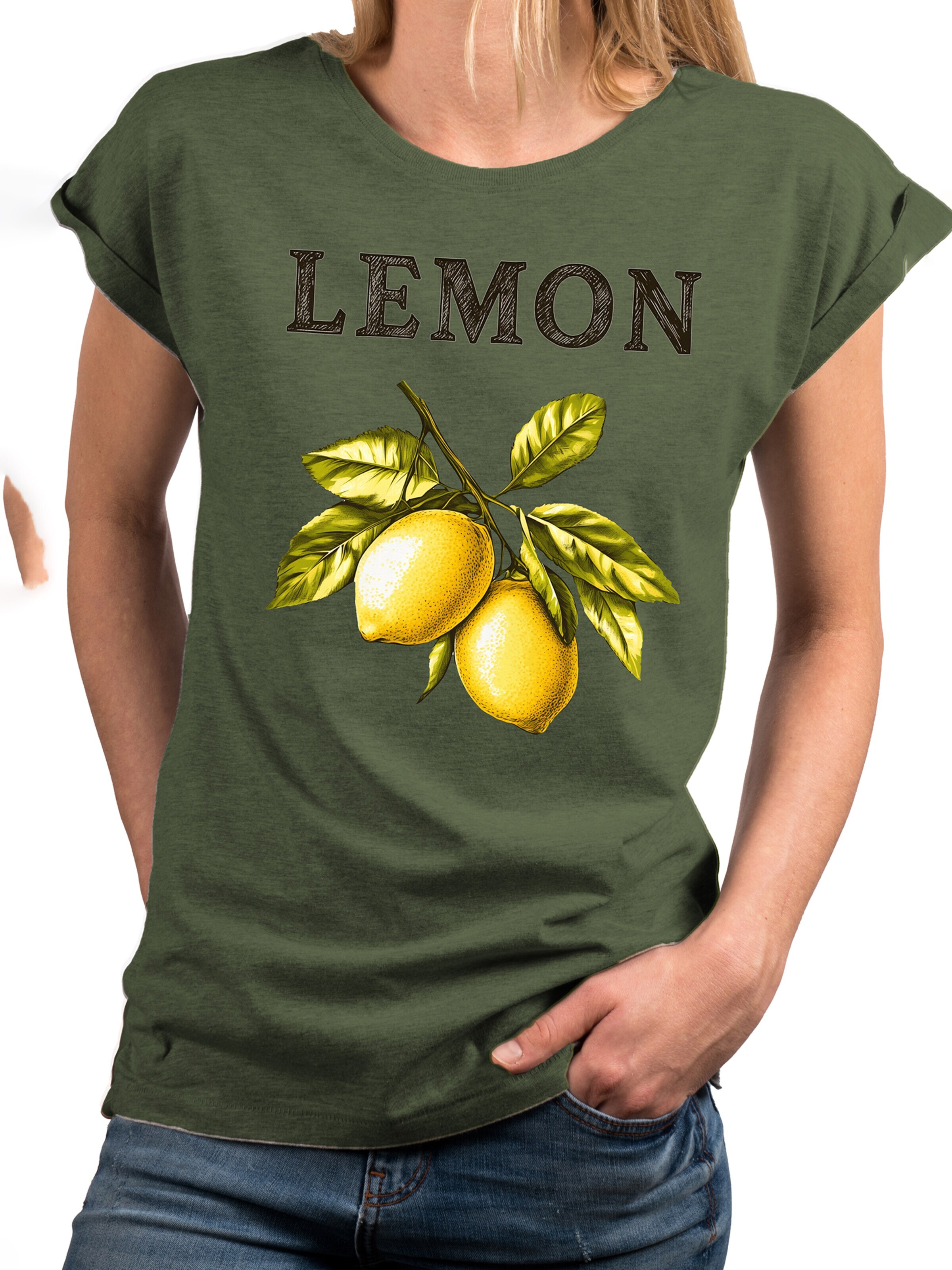 MAKAYA Shirt 'Lemon' in Green: front