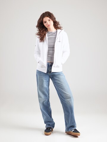 Superdry - Sudadera con cremallera en blanco