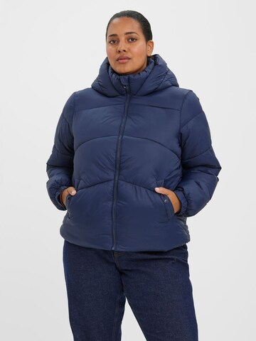 Vero Moda Curve Winter Jacket in Blue: front