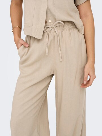 Wide Leg Pantalon 'ONLCARO' ONLY en beige