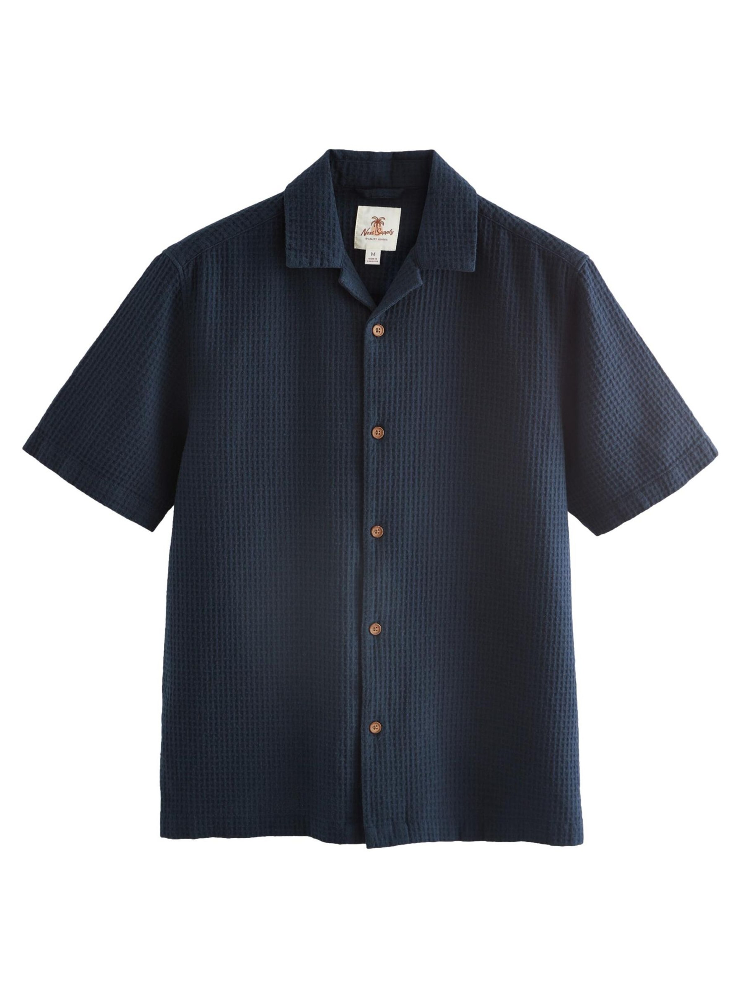 Next Regular fit Button Up Shirt in Blue: front