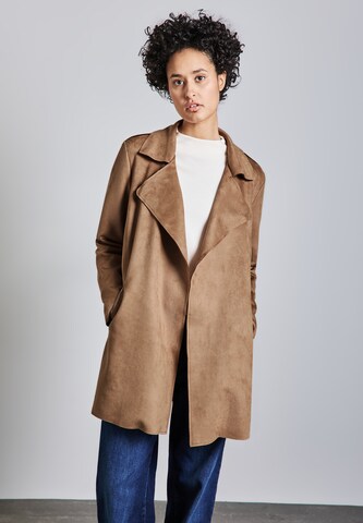 STREET ONE Between-Seasons Coat in Brown: front