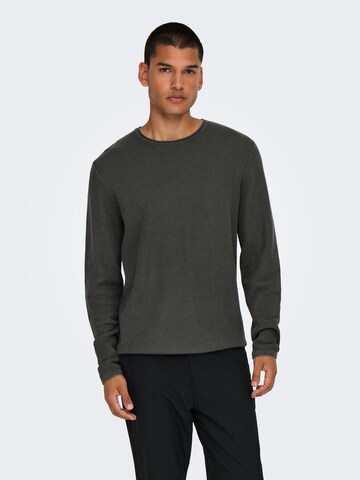Only & Sons - Pullover 'Eric' em cinzento: frente