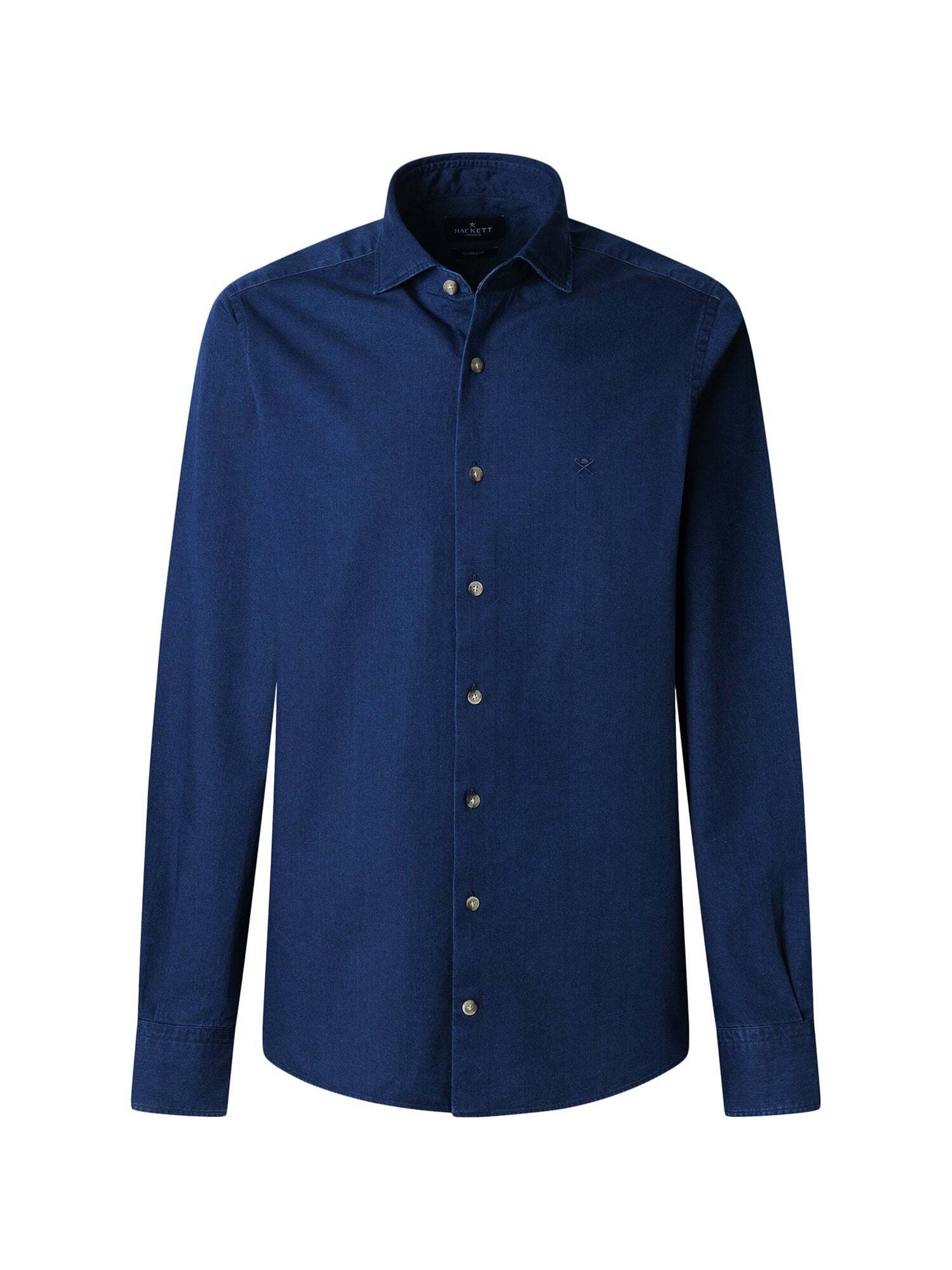 Hackett London Regular fit Overhemd in Blauw: voorkant