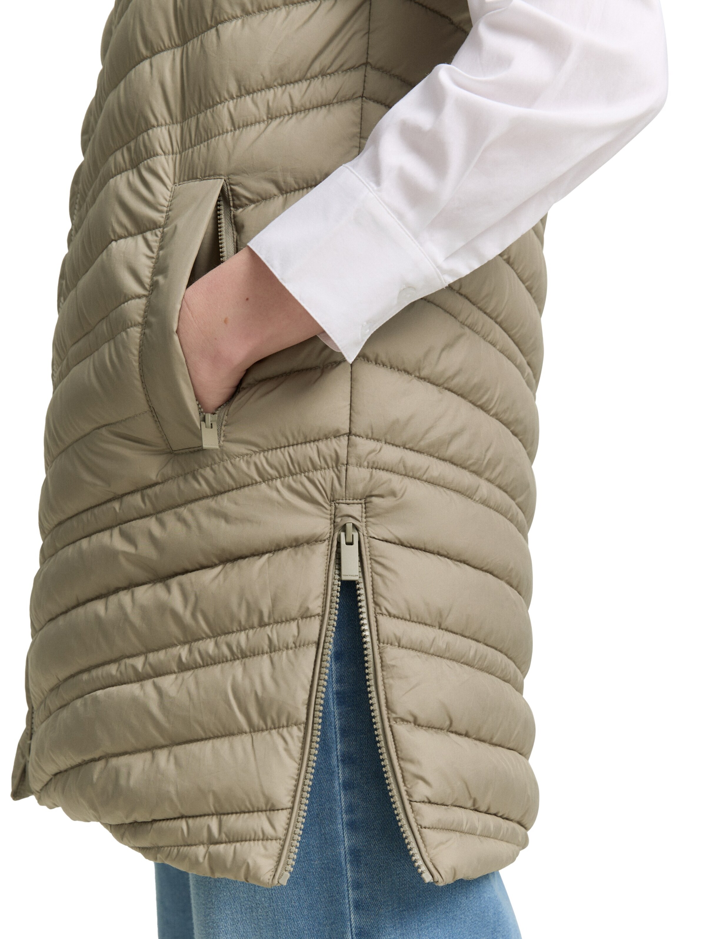 TOM TAILOR Vest in Beige