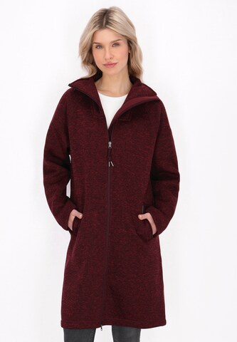 Veste en polaire 'Outwear' Schmuddelwedda en rouge : devant