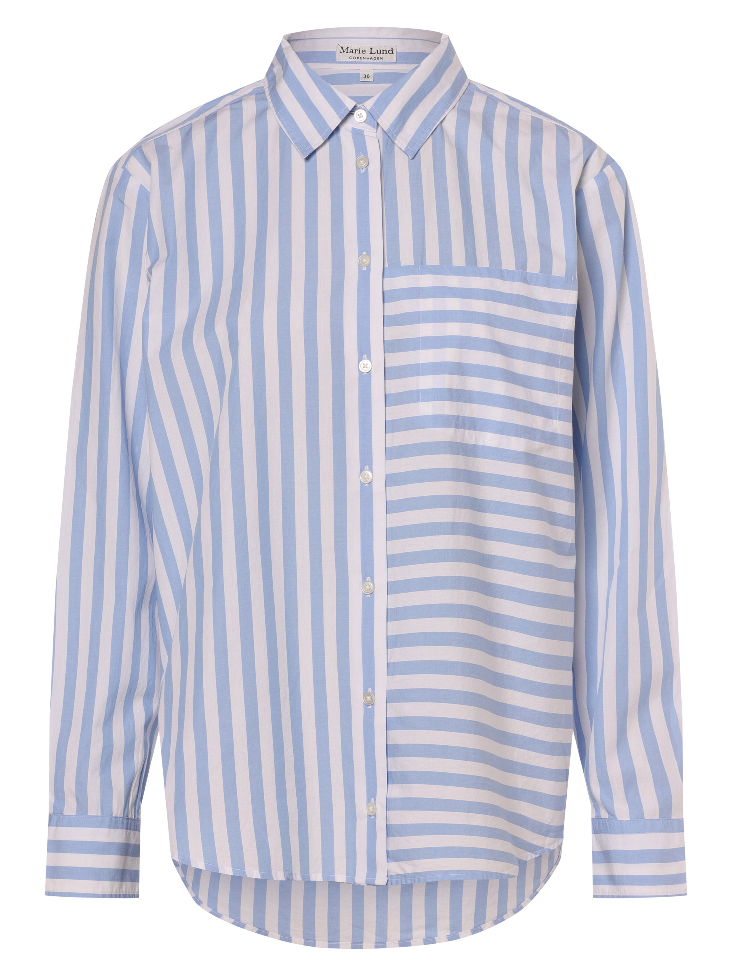 Marie Lund Blouse in Blauw: voorkant